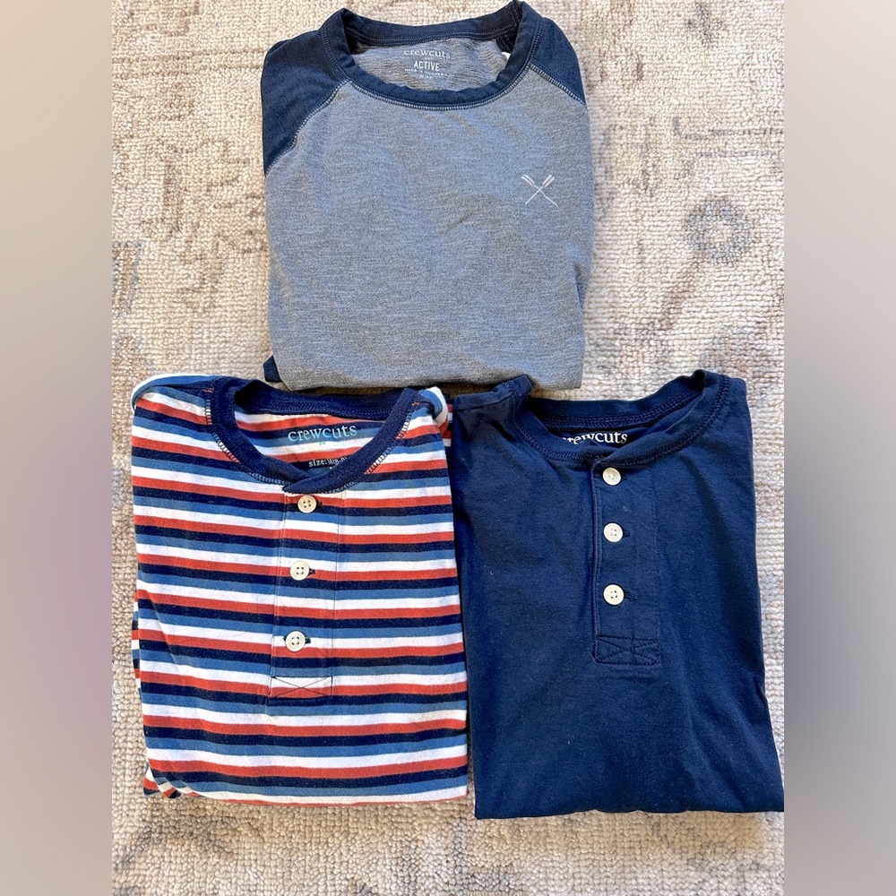 Lot of 3 boys J. Crew long sleeve shirts size 8/9